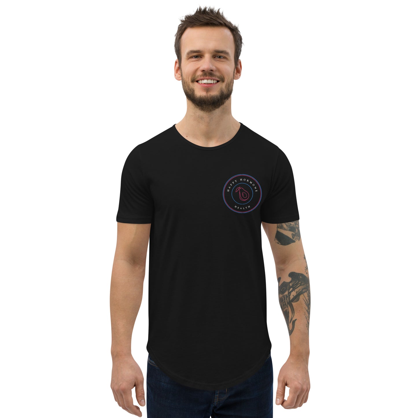 H3 Avocado Men's Curved Hem T-Shirt