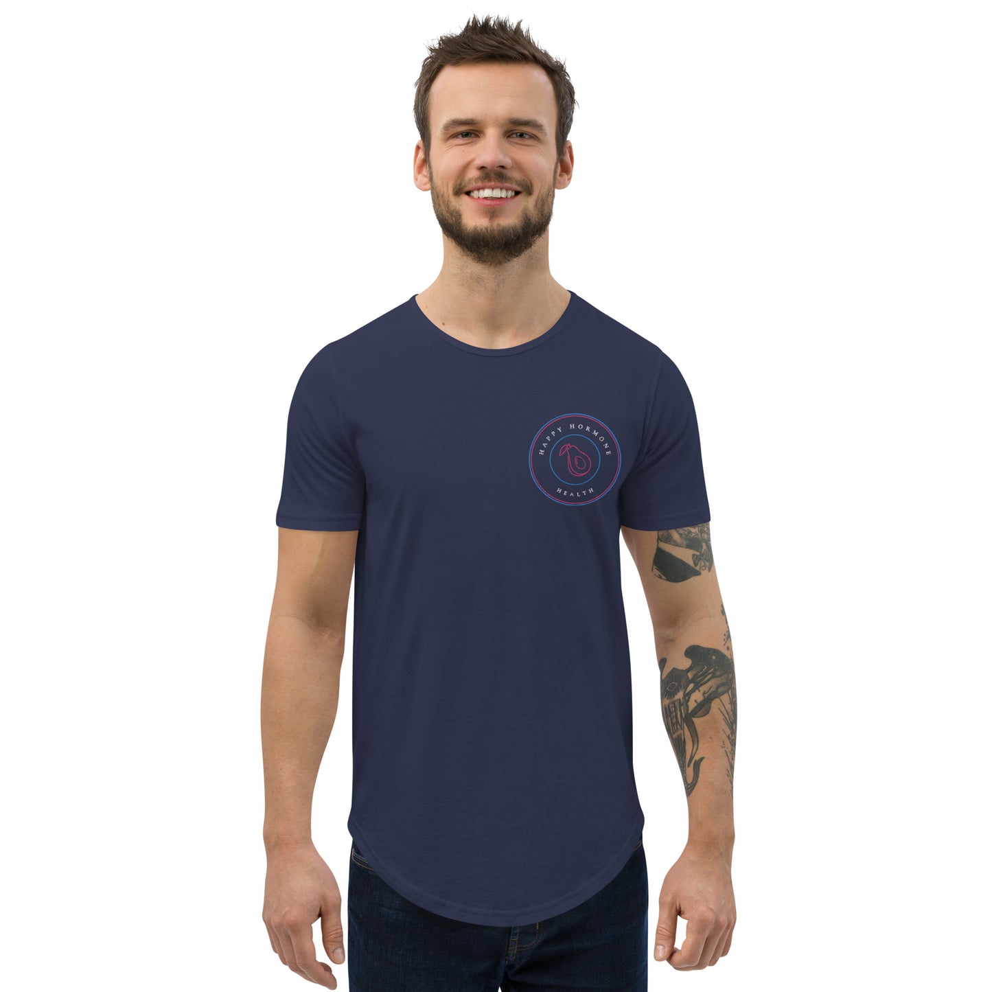 H3 Avocado Men's Curved Hem T-Shirt