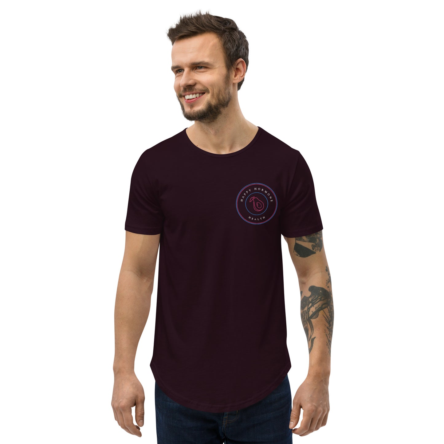 H3 Avocado Men's Curved Hem T-Shirt